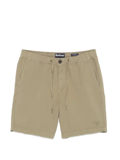 Barbour seersucker drawstring shorts Green MST0059