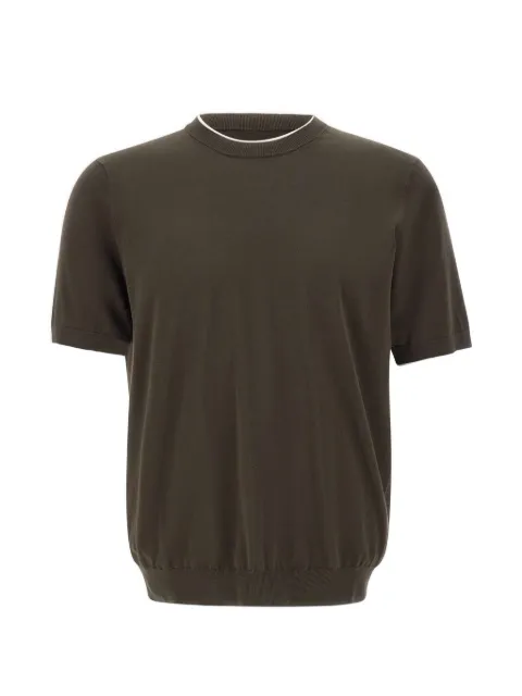 Kangra short-sleeve cotton sweater Brown 301421232