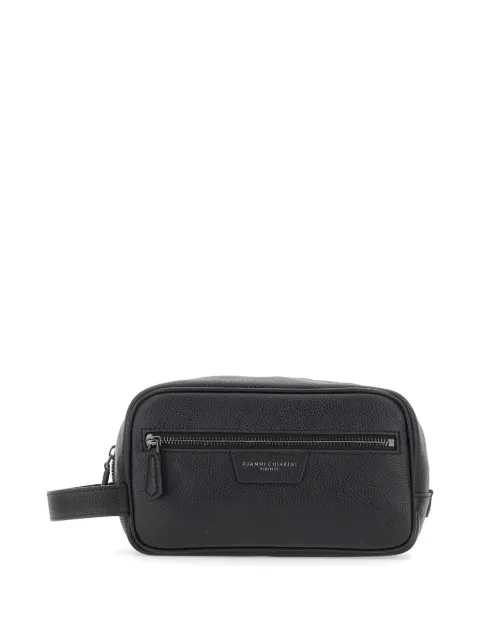 GIANNI CHIARINI Florence logo-patch wash bag Black B20286GRNCRV