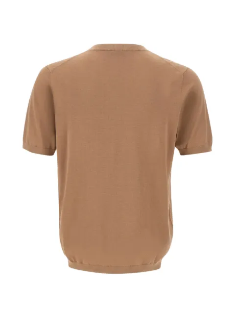 Kangra short-sleeved knitted top Brown 300421190