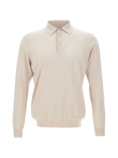 Kangra long-sleeve ribbed polo Neutrals 300403060