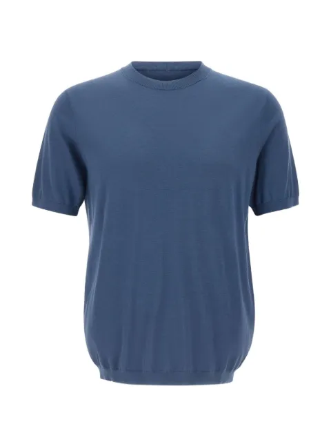 Kangra short-sleeve ribbed sweatshirt Blue 300421216