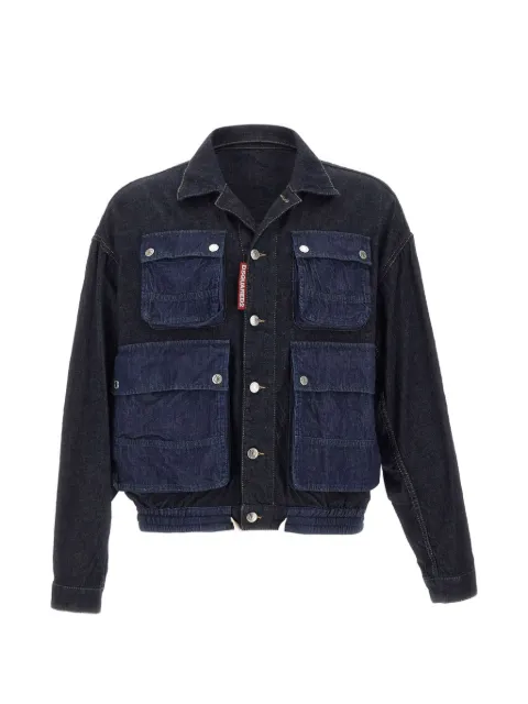 DSQUARED2 Cargo buttoned denim jacket Blue S74AM1642S30825