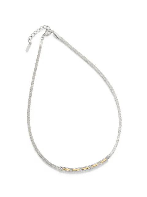 Trussardi crystal-embellished necklace Silver TJAYY03