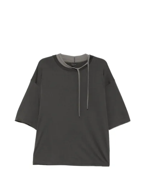 The Viridi-Anne layered-neck T-shirt Grey VI398701DG