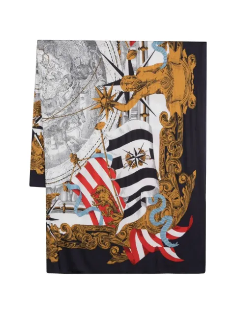 Gianfranco Ferré Pre-Owned printed silk scarf Black WCV241098