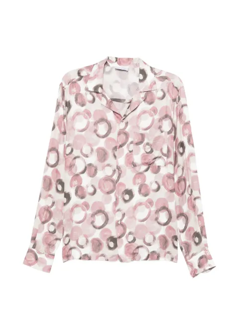 Tagliatore circle-print long-sleeve shirt Pink ISLANDNS270009