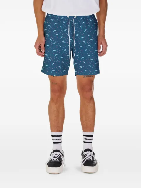 Nahmias dolphin-print swim trunks Blue M2R2993