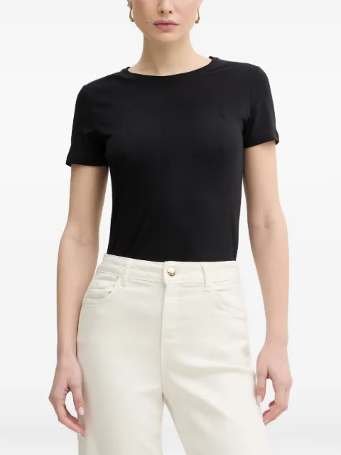 Trussardi logo-embroidered T-shirt Black G1086000240N