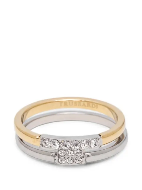 Trussardi crystal-embellished ring Gold TJAXC410