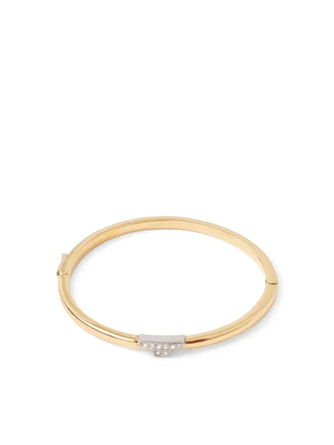 Trussardi crystal-embellished T-motif bracelet Gold TJAXC18
