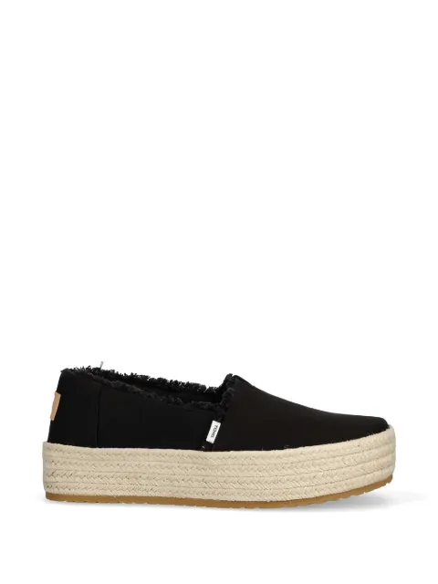 Toms frayed platform espadrilles Black 10019795