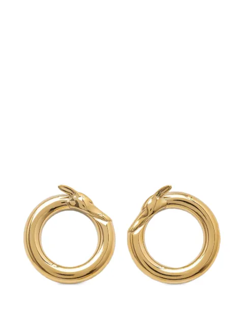 Trussardi Greyhound-detail hoop earrings Gold TJAXB11
