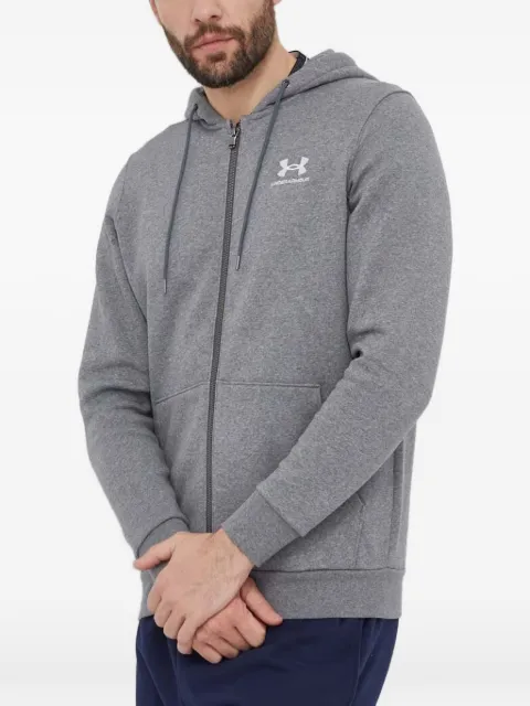 Under Armour logo-embroidered zip-up hoodie Grey 1373881