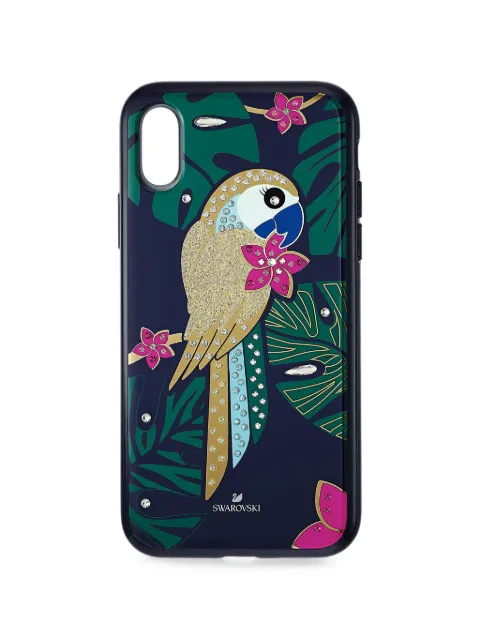 Swarovski parrot-motif iPhone XS case Blue 5533973
