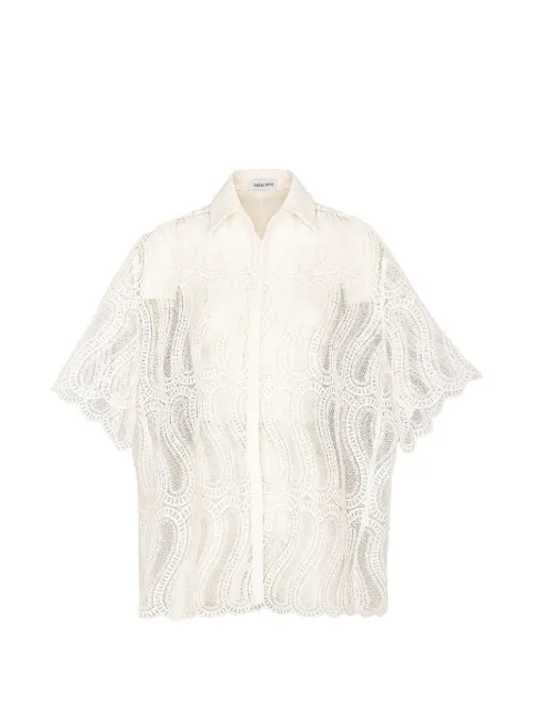 Raquel Diniz Bina lace shirt Neutrals A00301840977