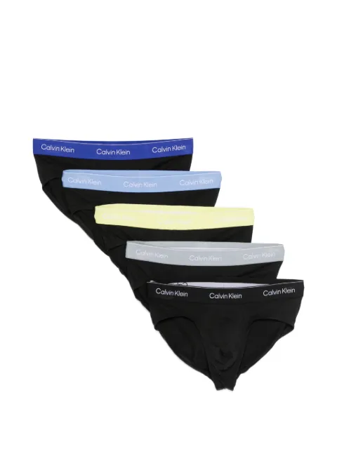 Calvin Klein logo-waistband briefs (set of five) Black 4287