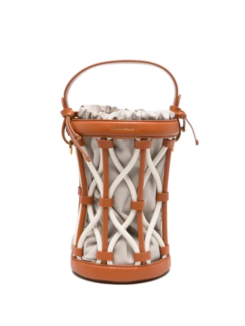 Coccinelle Koi leather-detail bucket bag Brown E1U2Q230101