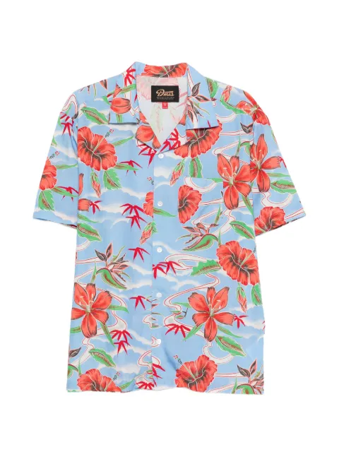 Deus Ex Machina Broadus floral short-sleeve shirt Blue D261MSH330