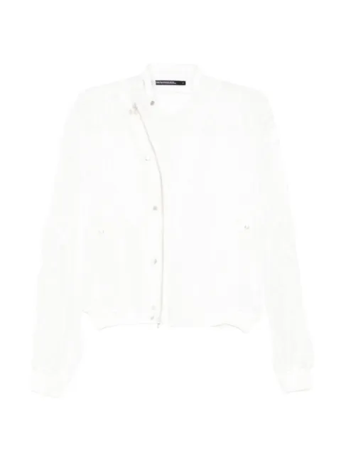 Julius sheer panelled jacket White 937BLM7OW