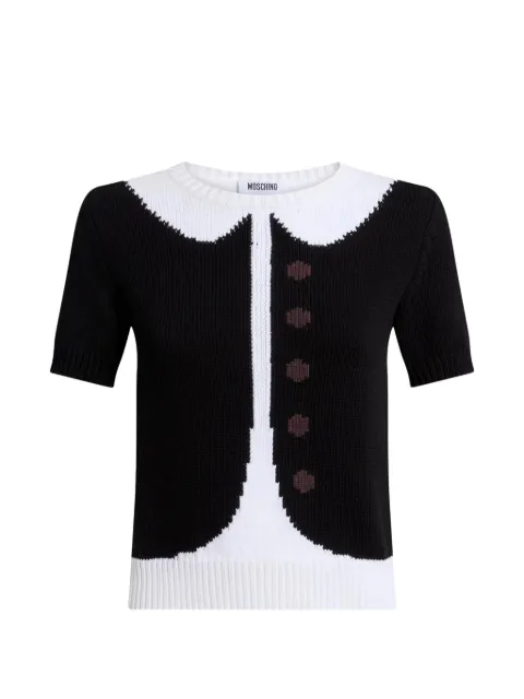 Moschino collared buttoned top Black A09050406