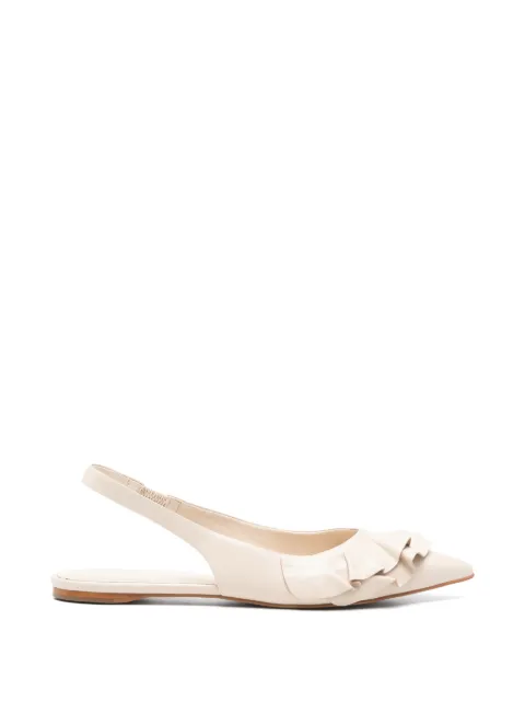 CARRANO ruffled slingback flat sandals Neutrals 507113