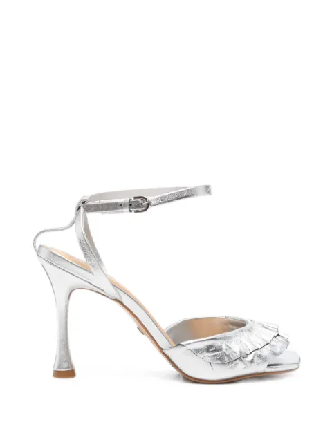 CARRANO ruffled buckled sandals Silver 951001