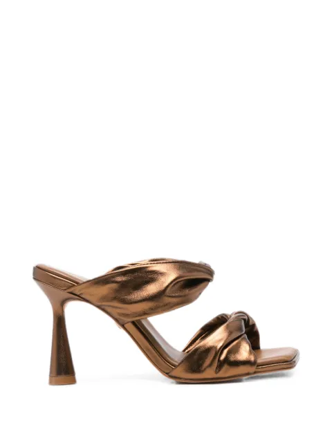 CARRANO twist-detail metallic-effect sandals Brown 780004