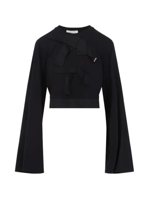 Lanvin bow long sleeve top Black RWTS0029J055P2