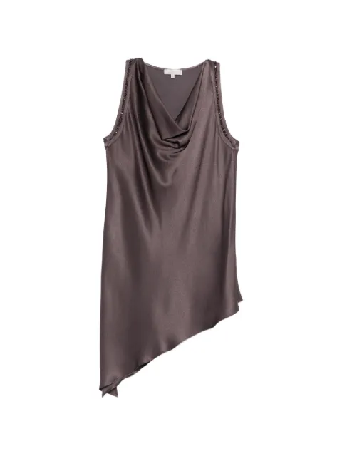 Antonelli Becky embellished cowl-neck blouse Brown BECKYQ5602794