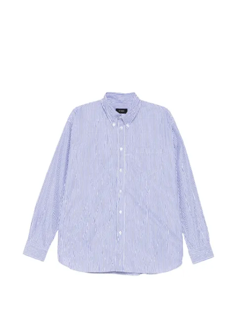 Willy Chavarria striped button-down shirt White WCSHT0057084
