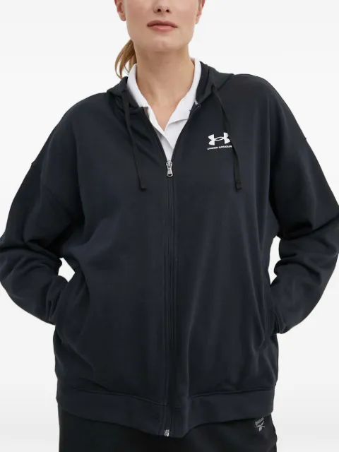 Under Armour zip-up logo-print hoodie Black 1386043
