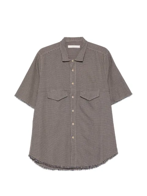 original vintage style gingham frayed-edge shirt Neutrals GAVIN424TO424