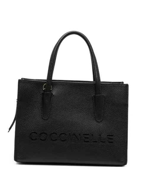 Coccinelle grained leather tote bag Black E1UAK180101