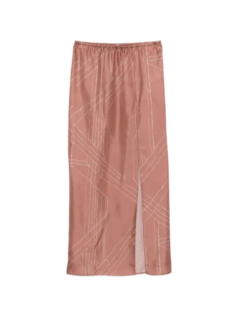 Alysi geometric slit skirt Pink 116034P6223