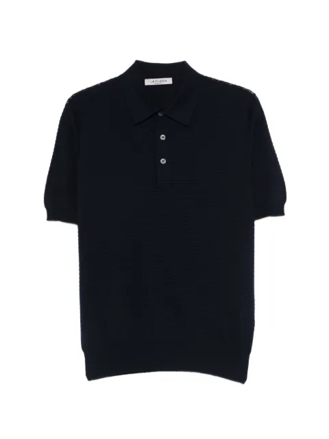 Fileria textured button polo shirt Blue 5719518065