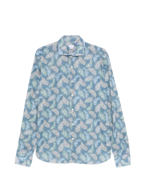 Orian leaf-print shirt Blue WH0202E247