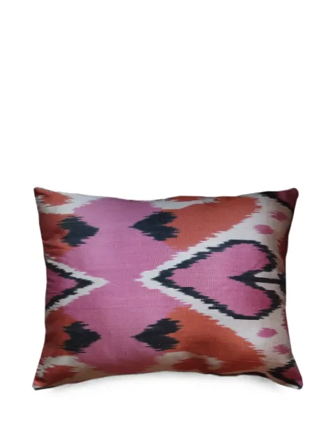 Les-Ottomans ikat-pattern cushion Pink S24040X60S