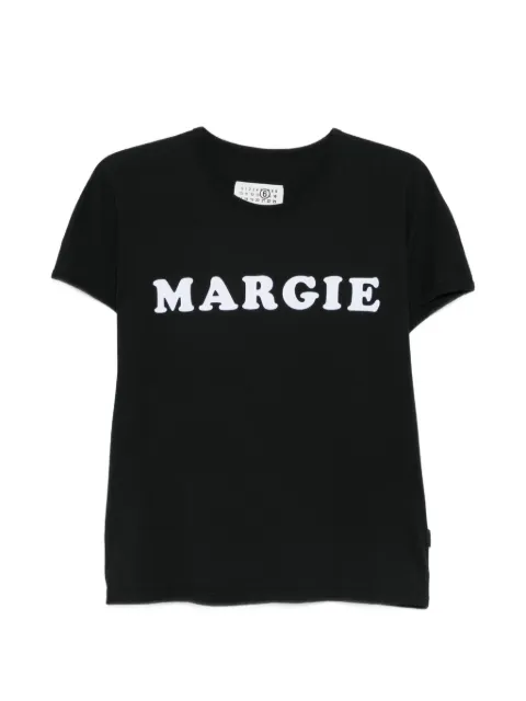 MM6 Maison Margiela lettered T-shirt Black S62GD0212M20108