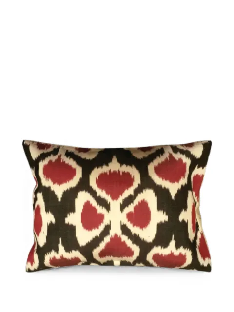 Les-Ottomans ikat-print cushion Green S3240X60S
