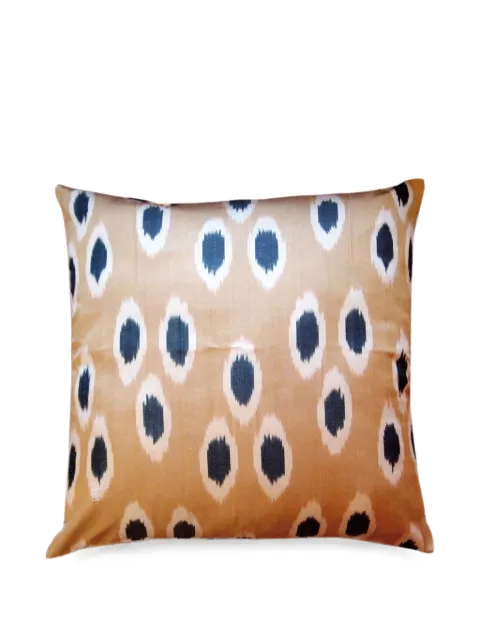 Les-Ottomans ikat-print silk cushion Brown SI3250X50S