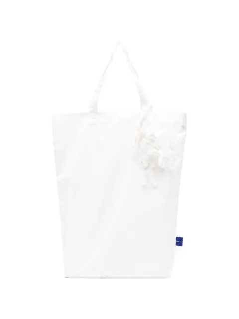 Comme Des Garçons Shirt appliqué tote bag White FQK201