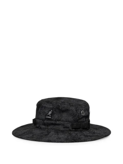 Kangol Salvaged Outdoor logo-detail sun hat Black K5437