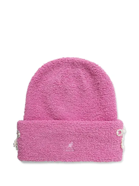 Kangol pearl-bow beanie hat Pink K3794