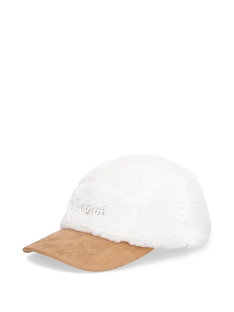 Kangol fleece-texture embroidered baseball cap White K5466