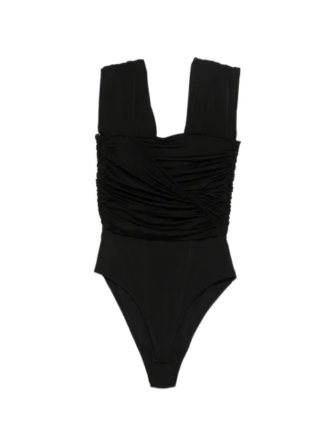 GANNI twisted bodysuit Black A1040351