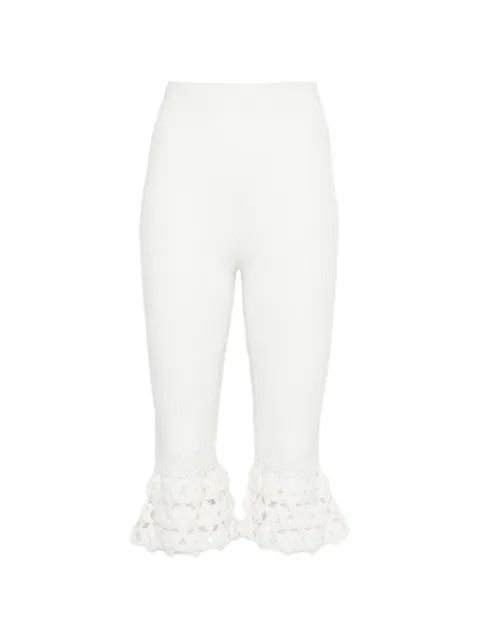 GANNI pants in cotton crochet White A1080122
