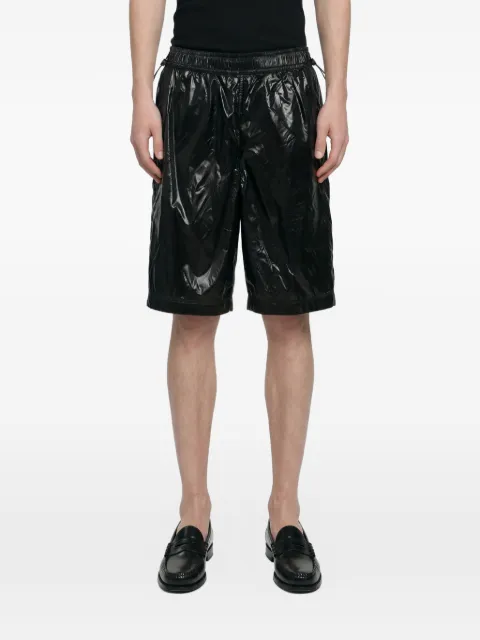 Laminar drawstring elasticated-waistband shorts Black PT00077UL12856