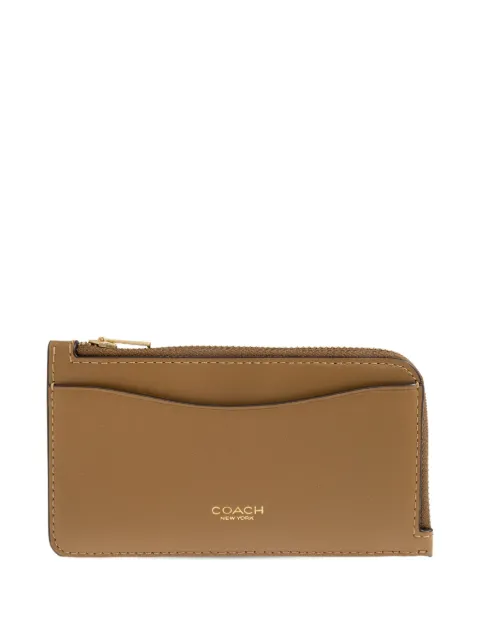 Coach zipped leather cardholder Neutrals CZ112