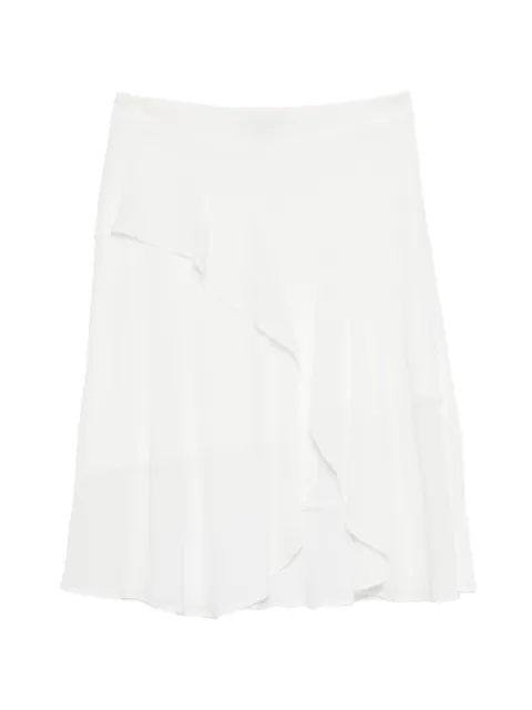 Barbara Bui asymmetric button mini skirt White H1512HHN